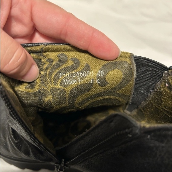 Fly London Black Wedge Ankle Boots - Size 40, equivalent to size 9 EUC - Picture 7 of 8